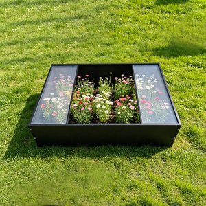 Serre en métal ondulé galvanisé antirouille avec fenêtre d'observation, <span class=keywords><strong>potager</strong></span> surélevé pour la culture de légumes, fleurs et herbes - Product Image 2
