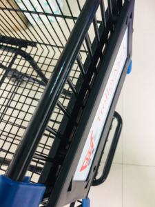 W9.5 x H4 صغيرة حجم التسوق عربة مزدوجة الجانبين البلاستيك الإعلان إطار بلاصقة ، عربة سوبر ماركت تسجيل ، عربة إطارات - Product Image 3