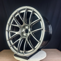 Nouvelle vente directe d'usine, 4 pièces de jantes en alliage d'aluminium forgé, 19, 20, 21 pouces, 5x112, finition argentée, concave profond, racing