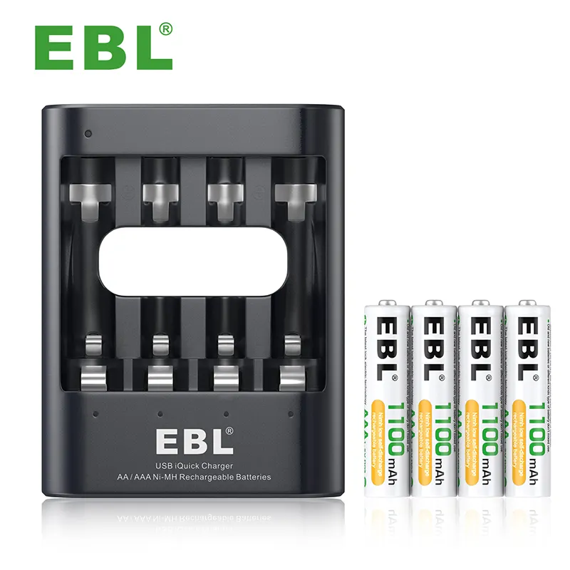 EBL Quick Technology USB Port Input Smart AAA AA Battery Charger