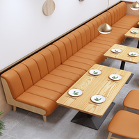 Meubles de Restaurant de Style Luxe Léger Commerciaux Chinois, Combinaison Canapé, Table et Chaises pour Cabine de Restaurant Occidental
