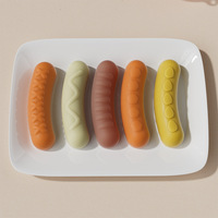 AFB Nouveau Moule en Silicone Alimentaire à Cinq Cavités pour Œufs, Saucisses et Hot-dogs, Outil pour Aliments Complémentaires pour Bébé