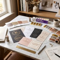 Autocollant adhésif en vinyle holographique personnalisé de luxe, durable, imperméable, pour l'emballage de parfums et de cosmétiques, étiquettes écologiques résistantes à l'huile