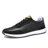 Chaussures décontractées rétro en cuir pleine fleur pour hommes, couleur noir et blanc, baskets à lacets pour la marche quotidienne, taille 37-46