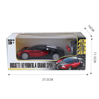 Coche Deportivo Bugatti Veyron con Control Remoto Oficial Licenciado 1:24 2.4Ghz con Luces, Genial Modelo de Coche RC para Niños