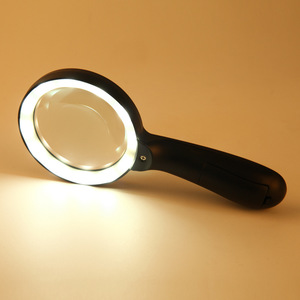 Große 10-fache Lupe mit Licht, 12 LED-Handlupe für Senioren, Studenten, Lesen, Büro, Münzen, Schmuckbewertung - Product Image 4
