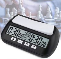Minuteur d'échecs numérique Maxfree 3-en-1 multifonction portable professionnel durable en ABS pour échecs et dames