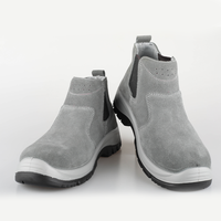 Fabricant de chaussures de sécurité bon marché, botte de sécurité Chelsea en cuir véritable, chaussures de sécurité industrielles à bout d'acier pour femmes