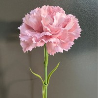 Fleur artificielle réaliste en forme de carnation, faite à la main, moderne, 52 cm, longue durée, pour mariage et centre de table