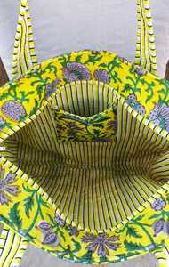 Bolso de mano acolchado de algodón con estampado a mano Rajasthani, bolso de compras, bolso de viaje, bolso de hombro para mujer - Product Image 6