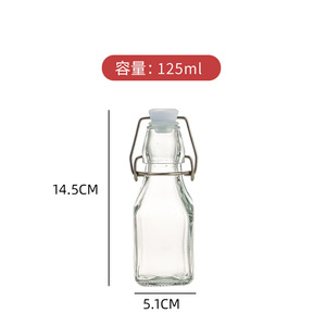 Bouteilles en <span class=keywords><strong>verre</strong></span> à dessus oscillant 4 oz avec couvercles hermétiques à rabat pour brassage à la maison, boissons, huile, vinaigre, eau, soda, kéfir, <span class=keywords><strong>Limoncello</strong></span> - Product Image 3