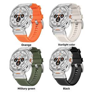 สายนาฬิกายางแบบระบายอากาศสำหรับ Samsung Galaxy Watch Ultra/Ultra2025 พร้อมหัวเข็มขัดสแตนเลสสตีล 316 - Product Image 5