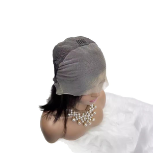 卸売 13x4 5x5 ショートボブウィッグ |   バージン人毛レースフロントコレクション |   HD透明レース - Product Image 4