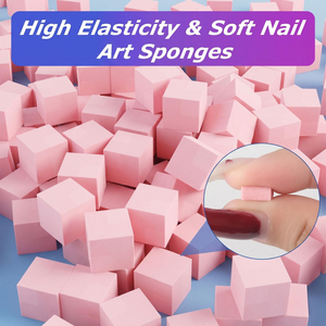 150 éponges carrées douces pour nail art avec stylo de préhension, outils de manucure DIY pour salon - Product Image 5