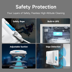 Robot Limpiacristales Inteligente Fmart W7, Robot Limpiacristales W7 con Control Remoto Dual de 2.4g - Product Image 3