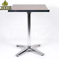 Pieds de table pliants en aluminium avec plateau rabattable, pieds en métal pour tables à manger, restaurants, cafés, usage extérieur et commercial