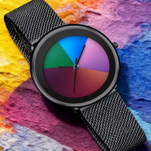 LIGE LG89278 orologio da polso impermeabile minimalista ultrasottile per gli uomini in acciaio inox maglia orologio cambiamento di colore da tempo - Product Image 2