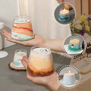 Kit de fabrication de bougies LANJO personnalisé avec sable coloré et cire pour la création artisanale de bougies - Product Image 2