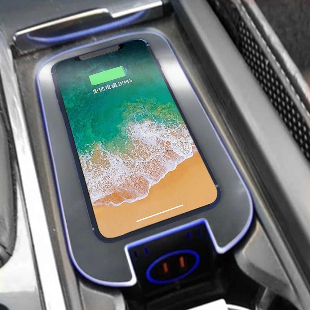 15 Вт автомобильное беспроводное зарядное устройство Usb для мобильного телефона держатель быстрой зарядки для Volvo XC60 S60 V60 C60 XC90 S90 V90 2018 2019 2020 интерьера