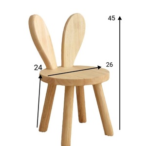 2025 nouveauté éducation précoce enfants chaise ménage <span class=keywords><strong>tabouret</strong></span> en bois massif Table basse oreilles de lapin <span class=keywords><strong>tabouret</strong></span> carré pour la maison - Product Image 3