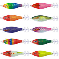Hameçon de pêche au calamar à ventouse, crevette en bois lumineuse, appât vivant, leurre pour seiche, perles sonores, plomb lesté, hameçon explosif pour la pêche en mer