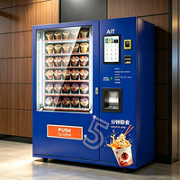 Máquina Expendedora de Sopa Instantánea AIT de 6 Estantes con Dispensador de Agua Caliente Integrado, Kiosco de Autoservicio de Ramen para Aeropuertos y Estaciones de Metro