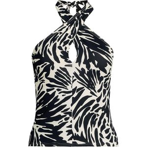 Women's Criss <b>Cross</b> Halter Tankini <b>Top</b> Digital Print Spandex Polyester UPF50+ Competitive Swimwear - Product Image 3