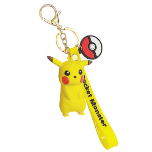 Porte-clés de voiture en caoutchouc mignon de dessin animé Pokémon <span class=keywords><strong>Pikachu</strong></span> Digimon, pendentif de sac, petit cadeau du fabricant - Product Image 5