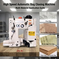 Machine à coudre pour fermeture de sacs entièrement automatique DS-9C, machine industrielle à fermeture de sacs haute vitesse