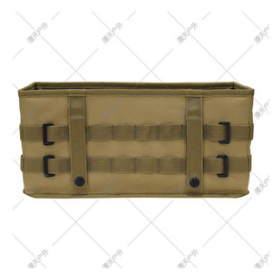 Mydays Outdoor Foldable <b>Camping</b> <b>Storage</b> Basket Khaki Rectangle Oxford Fabric Neatening Box - Product Image 5
