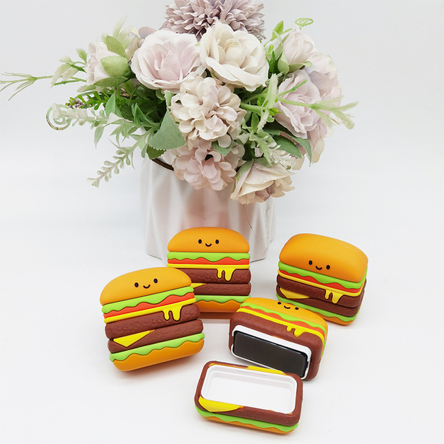 Hot Selling Custom Name Stamp or logo Seal Good Price and Eco-friendly Inks Customized Hamburger Cartoon Stamps