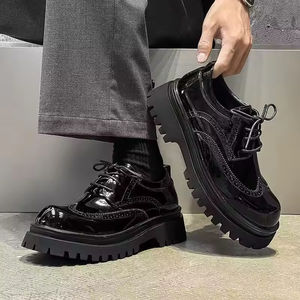 รองเท้าหนังแท้ผู้ชาย สำหรับงานทางการ ธุรกิจ งานแต่งงาน ปาร์ตี้ กันลื่น กันน้ำ ระบายอากาศ ทนทาน แบบผูกเชือก - Product Image 4