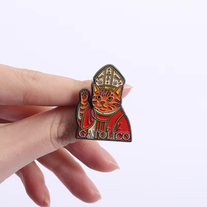 Spille in smalto a forma di gatto <span class=keywords><strong>Papa</strong></span>, spille a forma di animale cartone animato, distintivi da bavero, gioielli divertenti, regalo <span class=keywords><strong>per</strong></span> bambini - Product Image 2