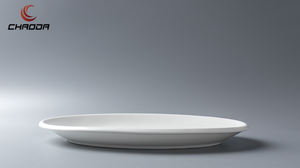 Piatti da portata ovali personalizzati da 10-25 pollici piatti da ristorante ovali piatti ad alto bordo piatto di tacchino stoviglie in porcellana ceramica - Product Image 5