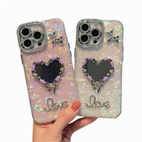 Coque de téléphone antichoc en TPU avec motif perforé et support pour iPhone 17 Pro Max/15 Pro/13 Pro