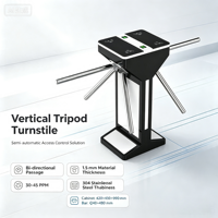 Tourniquet vertical à double moteur longue durée de vie, compatible avec plusieurs dispositifs de reconnaissance pour les salles de sport