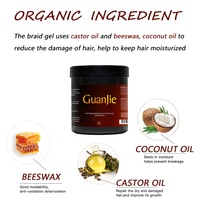 Cire coiffante bio végane sans silicone Loc Gel Extra Hold 16oz Protection thermique Texturisante Cheveux bouclés/frisés Moustache Tresses