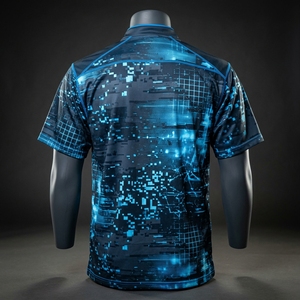 เสื้อโปโลโบว์ลิ่งชาย แขนสั้น พิมพ์ลายดิจิทัล แห้งเร็ว สปอร์ต ทรงพอดีตัวสำหรับผู้ชาย - Product Image 3