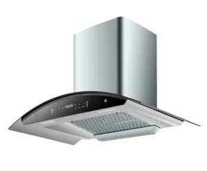 Chimenea de acero inoxidable Motor de cobre 90cm Filtro deflector Extractor de cocina Campana extractora - Product Image 1