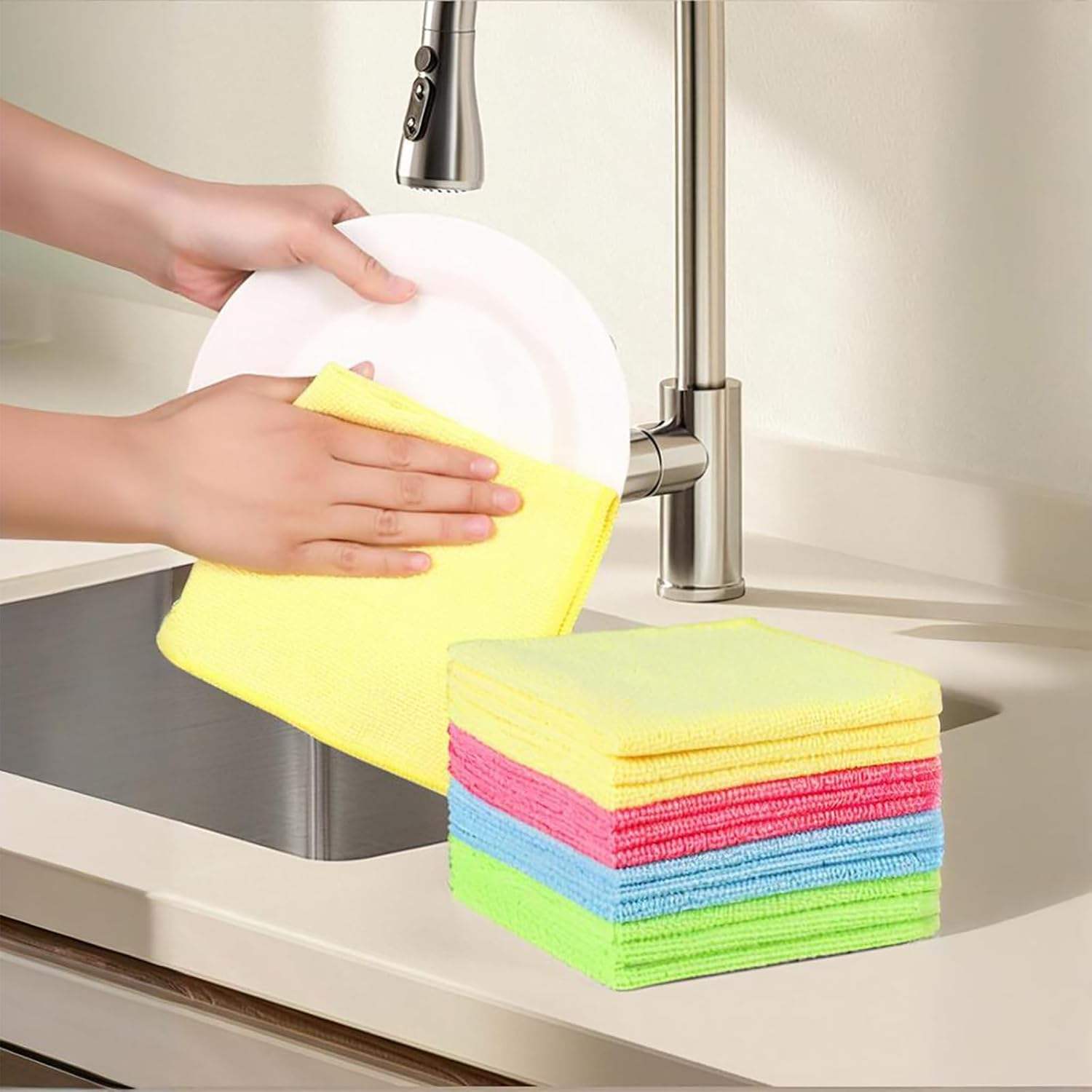 [rose + bleu + vert + jaune] 25*25 cm