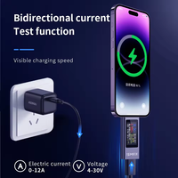 Testeur USB KWS-2302C Type-C, voltmètre, ampèremètre, testeur de tension et de courant, testeur de puissance et de capacité