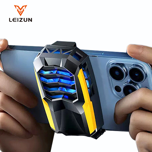 Portable RGB Color Lights Mobile Phone Cooler with Fan for for Low Noise Cooling Radiator for Gaming Bed & Desk Use