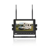 Mini Monitor de Visión Trasera Inalámbrico Digital Portátil de 5 Pulgadas con Base Magnética Integrada, Cámara con Batería y Visión Nocturna para Camiones y Furgonetas
