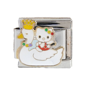 Cute Cartoon Pattern Italian Modular Bracelet <b>Titanium</b> Steel <b>Chain</b> Women's Jewelry Gift Charm Set - Product Image 5