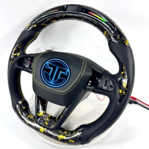 Volant de voiture en fibre de carbone forgée pour <span class=keywords><strong>Seat</strong></span> Cobra MK3 <span class=keywords><strong>Cupra</strong></span> Ateca 2015-2019, accessoires de voiture - Product Image 2