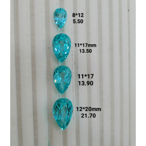 Piedra preciosa YAG cultivada en laboratorio, corte pera, claridad brillante, facetada, calidad premium, para la fabricación de joyas, hecha a mano. - Product Image 3