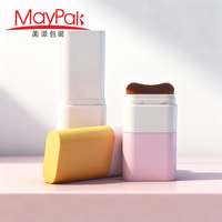 Qualité Vide 10ml 15ml 20ml Plastique PP Cosmétique Recyclable Ovale Twist up Déodorant Bâton Conteneur avec Brosse