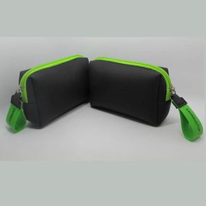 Custom Logo Printed Neoprene Travel Toiletry Bag Cosmetic Bag Zipper <b>Case</b> for Women Girls Ladies - Product Image 2