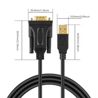 Cable serial USB a DB9 macho RS232 con adaptador de Chip prolífico para caja registradora, módem, escáner, cámaras digitales, CNC