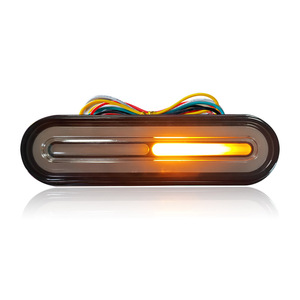 Feu arrière clignotant ADT pour moto, 60 SMD dynamique jaune-rouge, feu de position latéral carré pour camion - Product Image 4